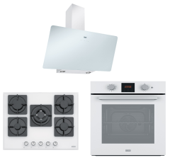 Franke Smart Linear 70 Cm Beyaz Cam 3 Lü Ankastre Set