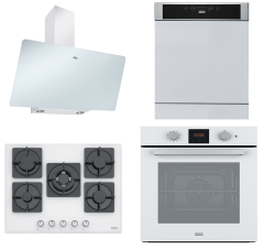 Franke Smart Linear 70 Cm Beyaz Cam 4 Lü Ankastre Set