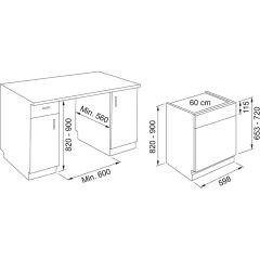Franke Smart Linear 90 Cm Beyaz Cam 4 Lü Ankastre Set
