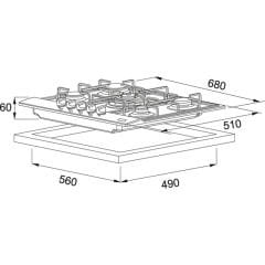 Franke Smart Linear 70 Cm İnox 4 LÜ Ankastre Set