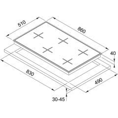 Franke Smart Linear 90 Cm İnox 6 Lı Ankastre Set