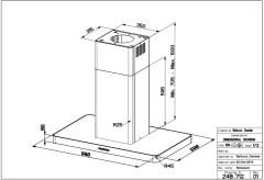 Franke Faber T-LIGHT ISOLA Ev8+ Wh Matt A100  Mat Beyaz Ada Tipi Davlumbaz - 110.0456.265