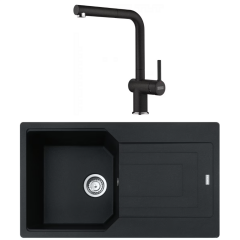 Franke Urban 611-86 Nero [Siyah] Eviye ve Active Plus Sprialli Armatür Kampanyası