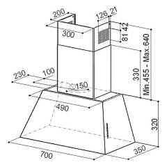 Faber Chloe Ev8 + CI A70 Eskitme Metal Duvar Tipi Davlumbaz