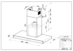 Faber Stilo Glass Smart X/V A90 Paslanmaz Çelik Duvar Tipi Davlumbaz