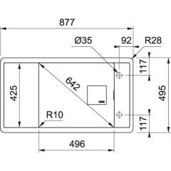 Franke Fresno FSG 611 Fragranite Polar White Tezgah Üstü Evye - 114.0656.035